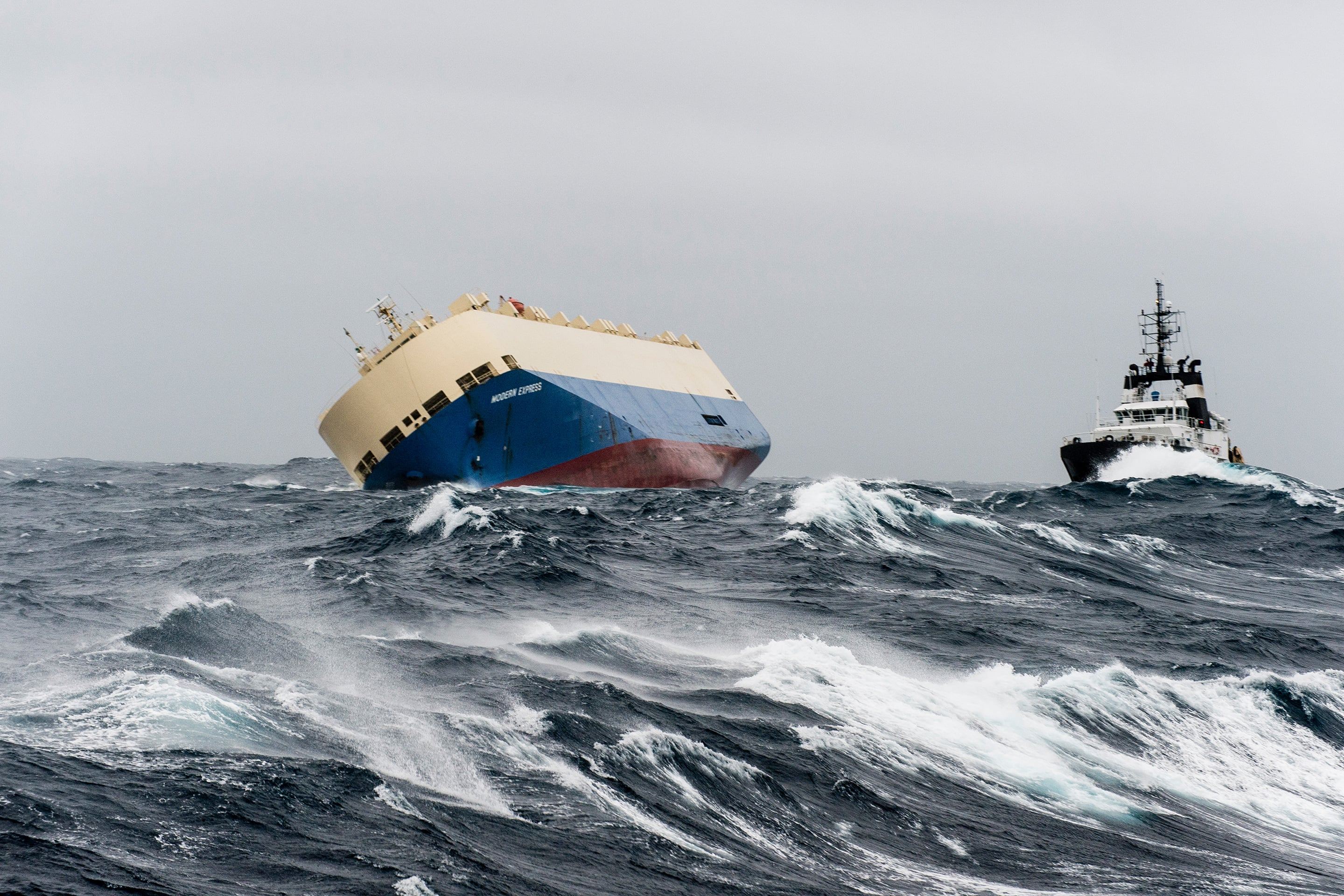 The Modern Express is drifting towards the French Coast