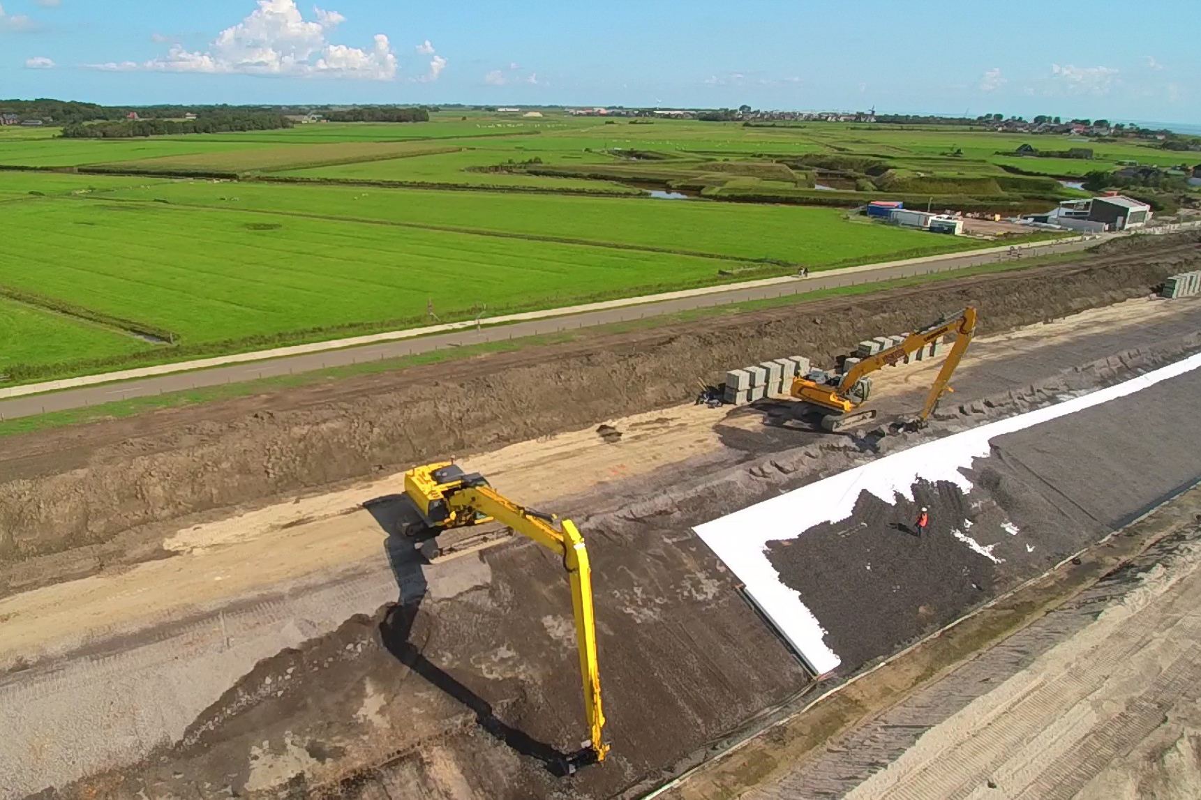 Dike upgrade activities on the island of Texel